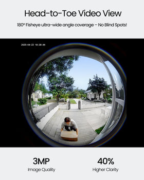ieGeek Doorbell 180-degree head-to-toe view captures stairs and doorway