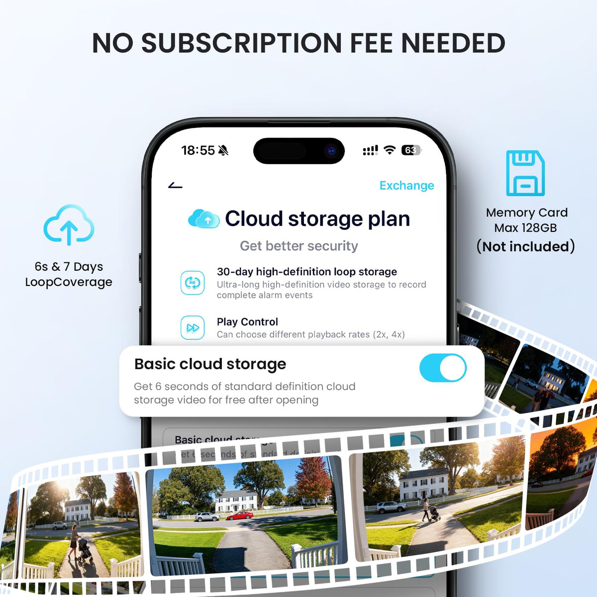 ieGeek cloud and local storage options provide secure video history.