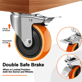 IEWOAIYGNEH silent-TPR wheels gliding quietly to protect floors.