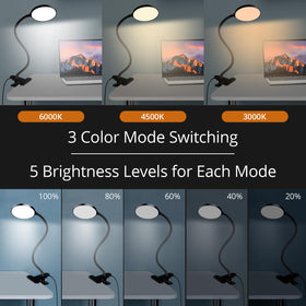 iFalarila 3-color modes deliver warm to cool tones for comfortable reading.