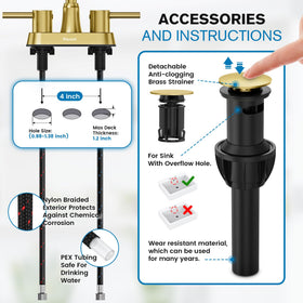 Ifaucet copper pop-up drain included for seamless installation.