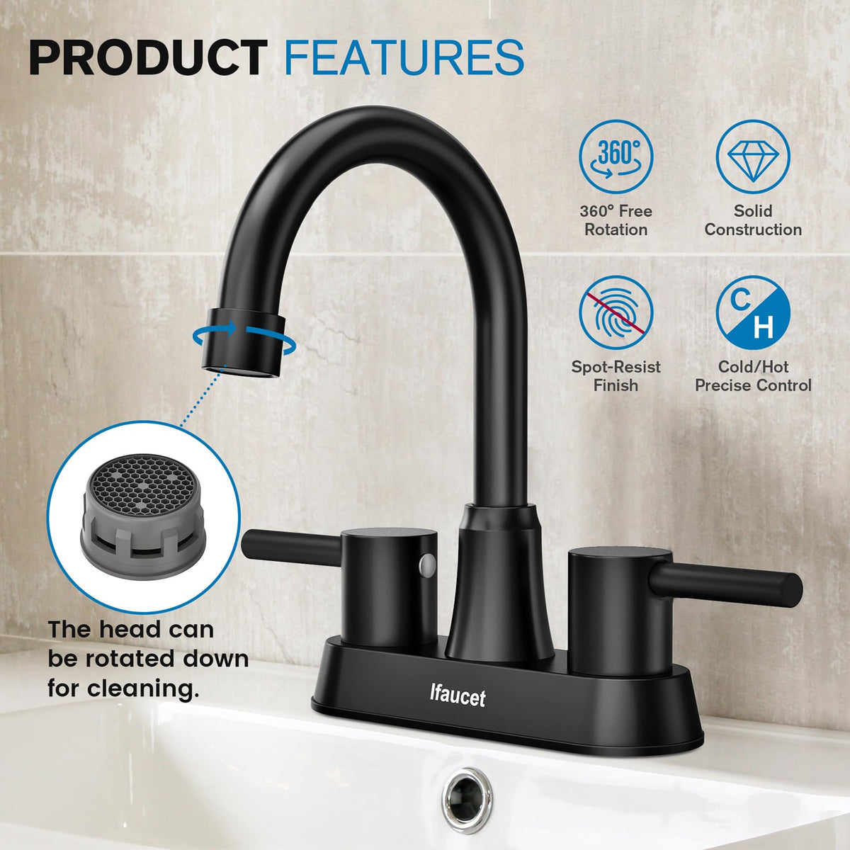 Ifaucet copper pop-up drain included with durable, rust-resistant hardware.