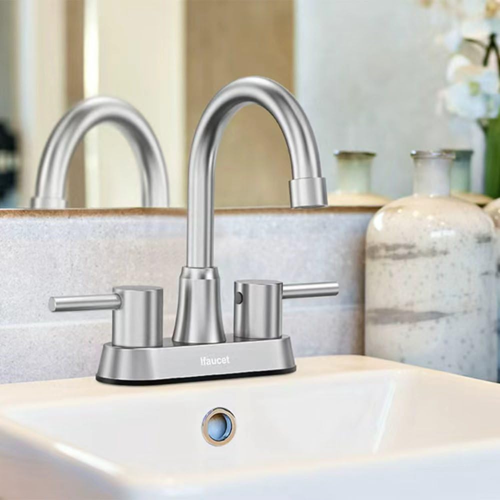 Ifaucet complete brushed nickel faucet kit for easy installation