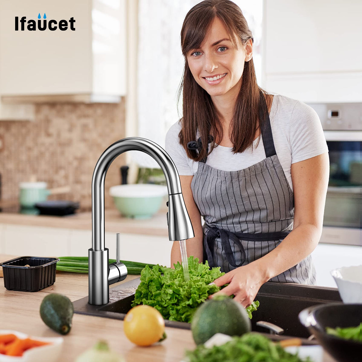 Ifaucet easy-install screw-on design for quick setup.