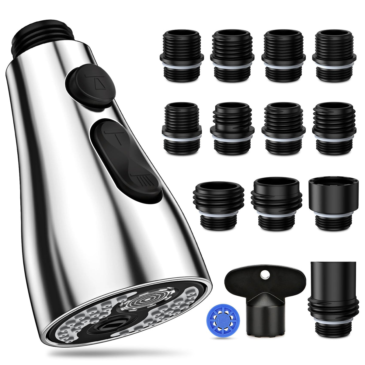Ifaucet kitchen spray head with 3 modes for versatile cleaning.