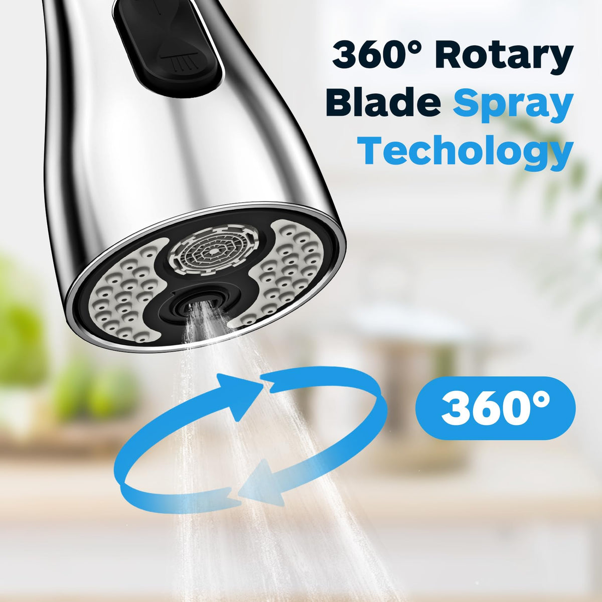 Ifaucet pull-down spray head ready for simple replacement.