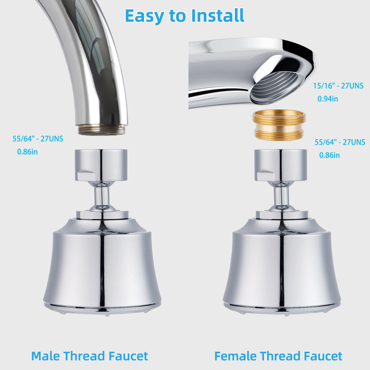 iFealClear durable ABS and metal construction resists corrosion in daily use