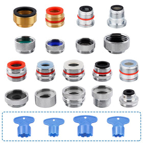 iFealClear brass faucet adapter kit packaging and contents for easy selection