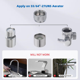 iFealClear durable brass construction stands up to daily faucet connections
