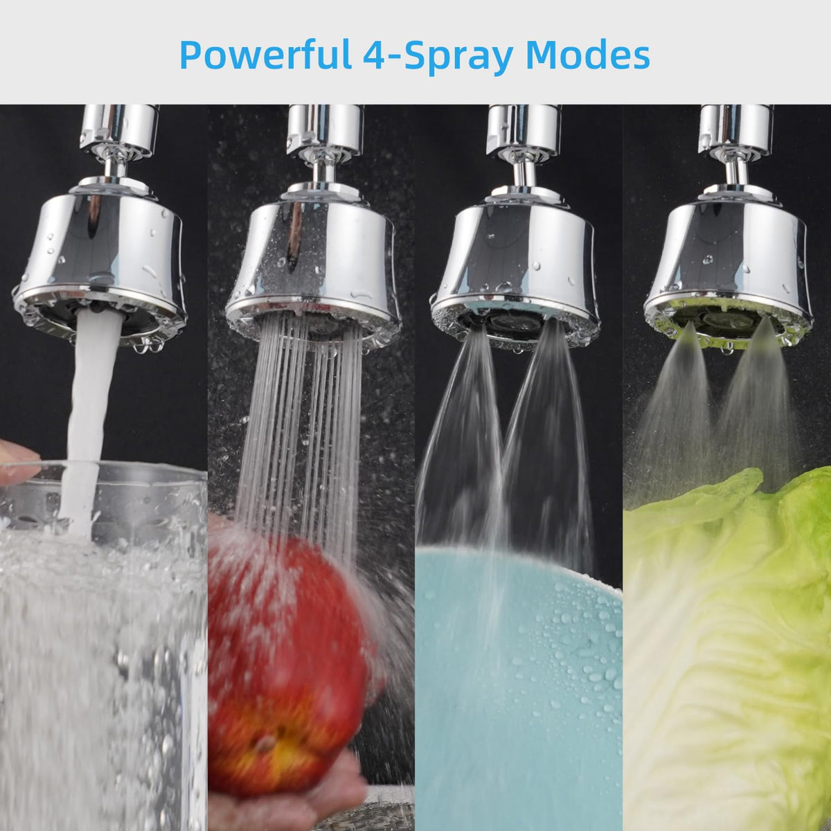iFealClear sprayer with two metal swivel joints for smooth direction changes