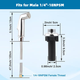 iFealClear hose assembly provides flexible reach for dishes and produce.