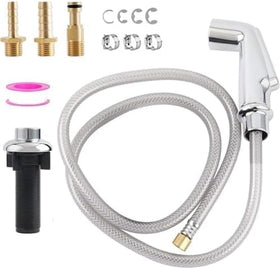 iFealClear universal sprayer with Moen connector enables easy faucet compatibility and versatile cleaning.