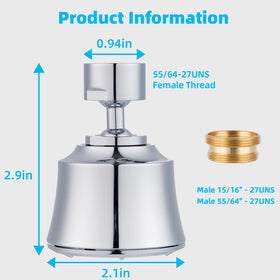 iFealClear wide compatibility with standard faucet threads for quick upgrades