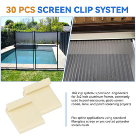 IFERLA flat-spline clip grips screens for secure installations.