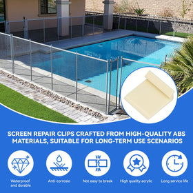 IFERLA UV-stabilized plastic clip resists cracking in sun.