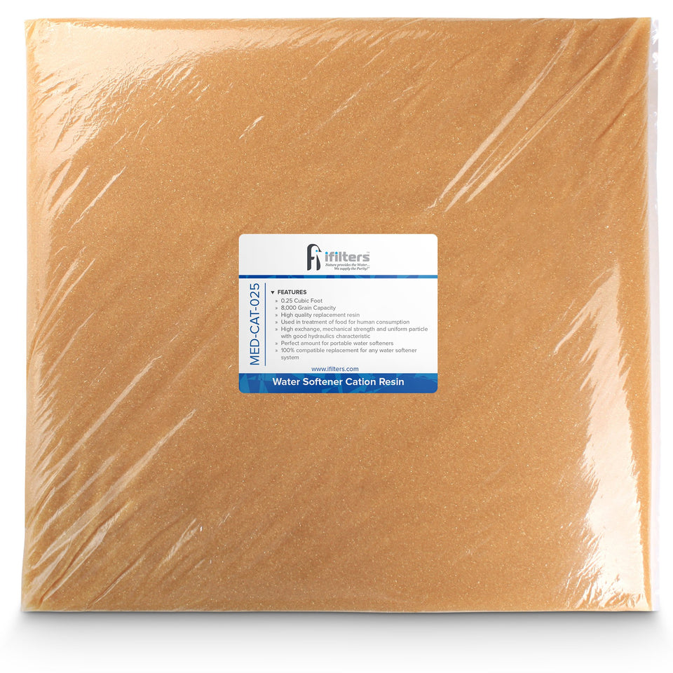 iFilters resin media replacement package view for easy installation and compatibility.