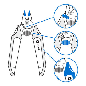 Ergonomic grip on iFixit Mandible flush cutters for comfortable precision work