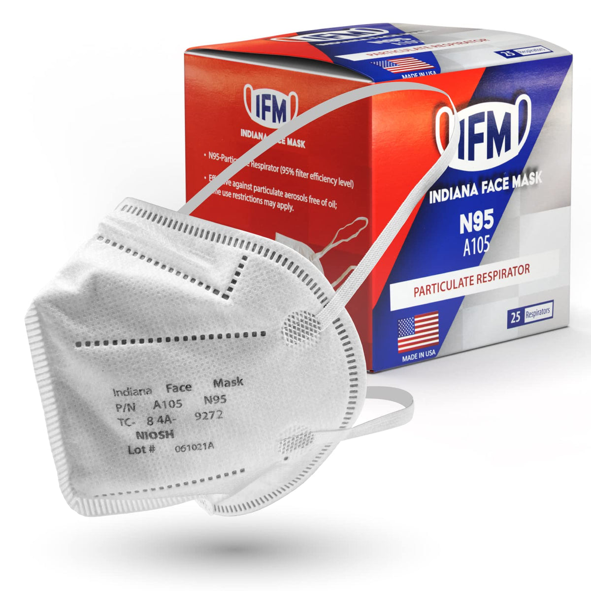 IFM Indiana Face Mask box of 25 N95 respirators for daily protection