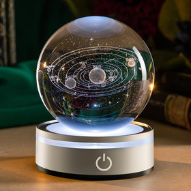IFOLAINA 3D Solar System Crystal Ball reveals vivid space engraving for learning and wonder