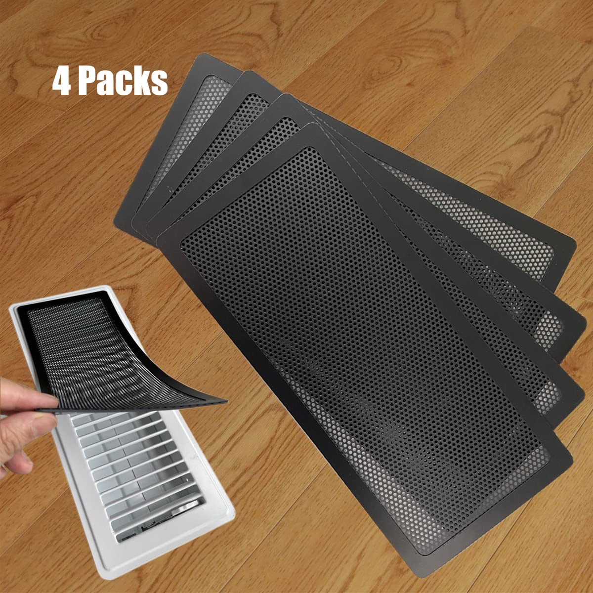 i frmmy magnetic-frame floor vent cover secures to iron registers and blocks debris