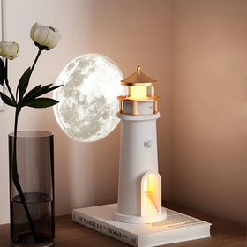IFTHFOUR Moon Lighthouse projection night light creates dreamy moon and galaxy scenes.