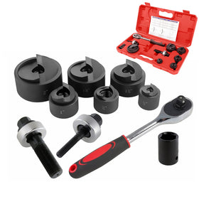 igeelee ratchet knockout hole punch set showing complete kit for precise holes