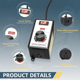 IGEYAPA speed controller knob for precise low, medium, and high speed adjustments
