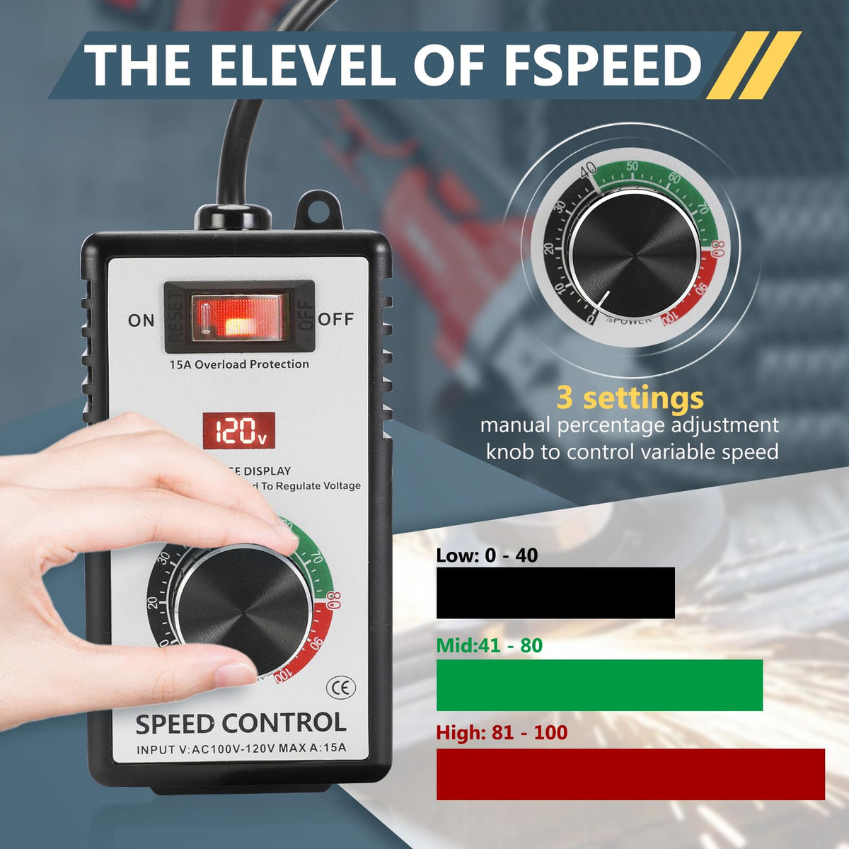 IGEYAPA controller with 6-foot cord and standard US plugs for flexible setup