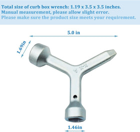 IGIUA water meter key shut-off tool fits standard pentagonal bolts.