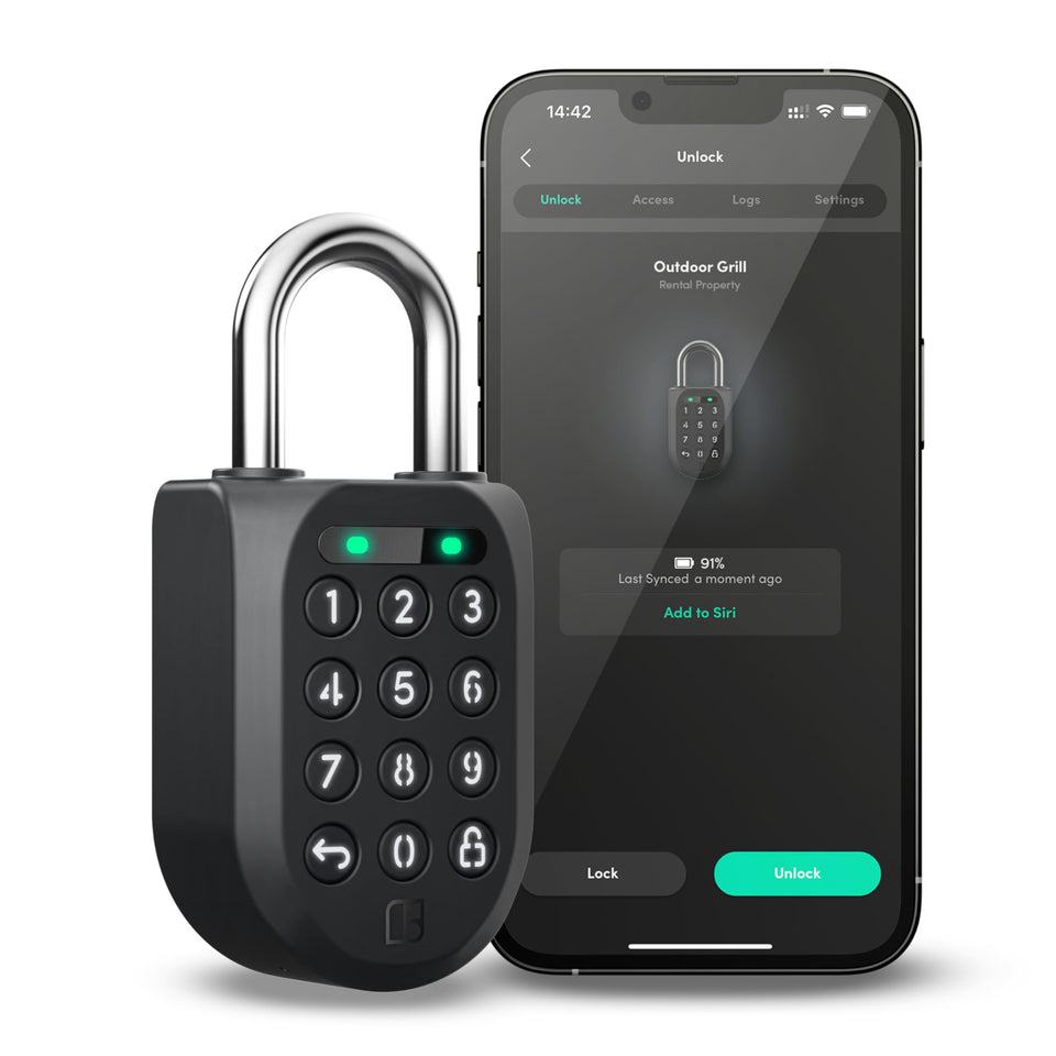 Igloohome SP2 lock body close-up showing rugged construction for outdoor security.