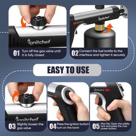IgnitChef torch ideal for grilling and outdoor cooking