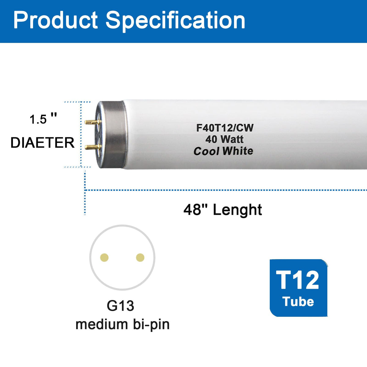 Ignixlite T12 4ft bulb installed in a fixture for workspace brightness