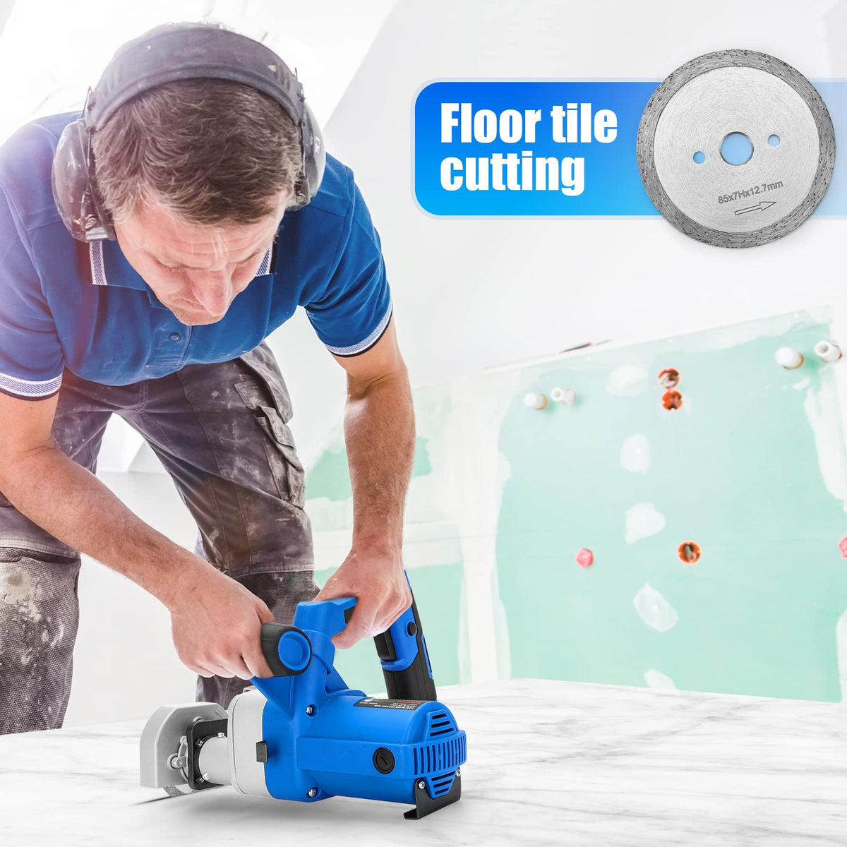 igooo EKS85 performing subfloor removal under cabinetry