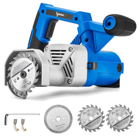igooo Toe Kick Saw EKS85 with diamond blade cutting tiles for floors and edges