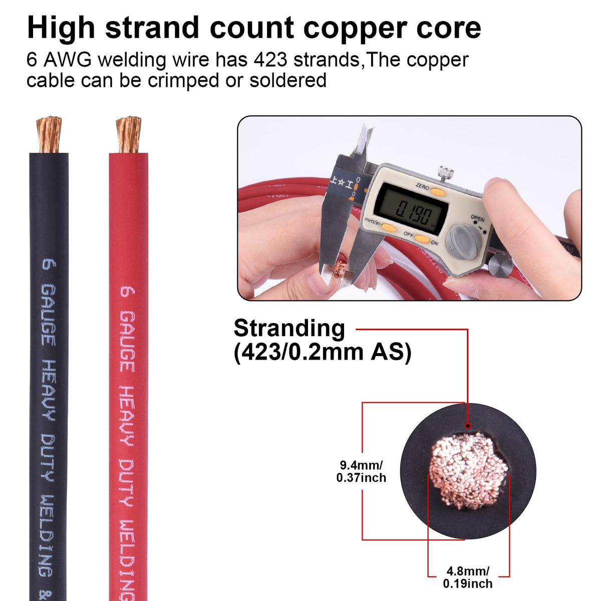 iGreely black welding cable 10ft for durable outdoor-ready power transfers