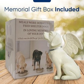 iHeartDogs solar panel-powered memorial with auto dusk illumination.