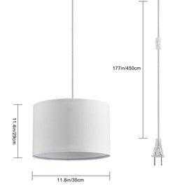 IHENGYANLT 12-inch shade provides ample spread in dining or living areas