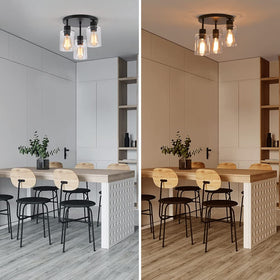 IHENGYANLT 3-Light canopy-dimension view aids ceiling planning in small spaces.