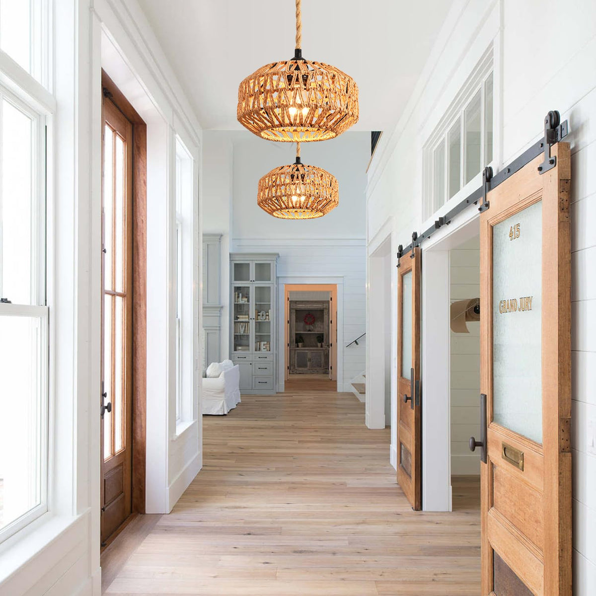 IHENGYANLT easy-install pendant light with US plug.