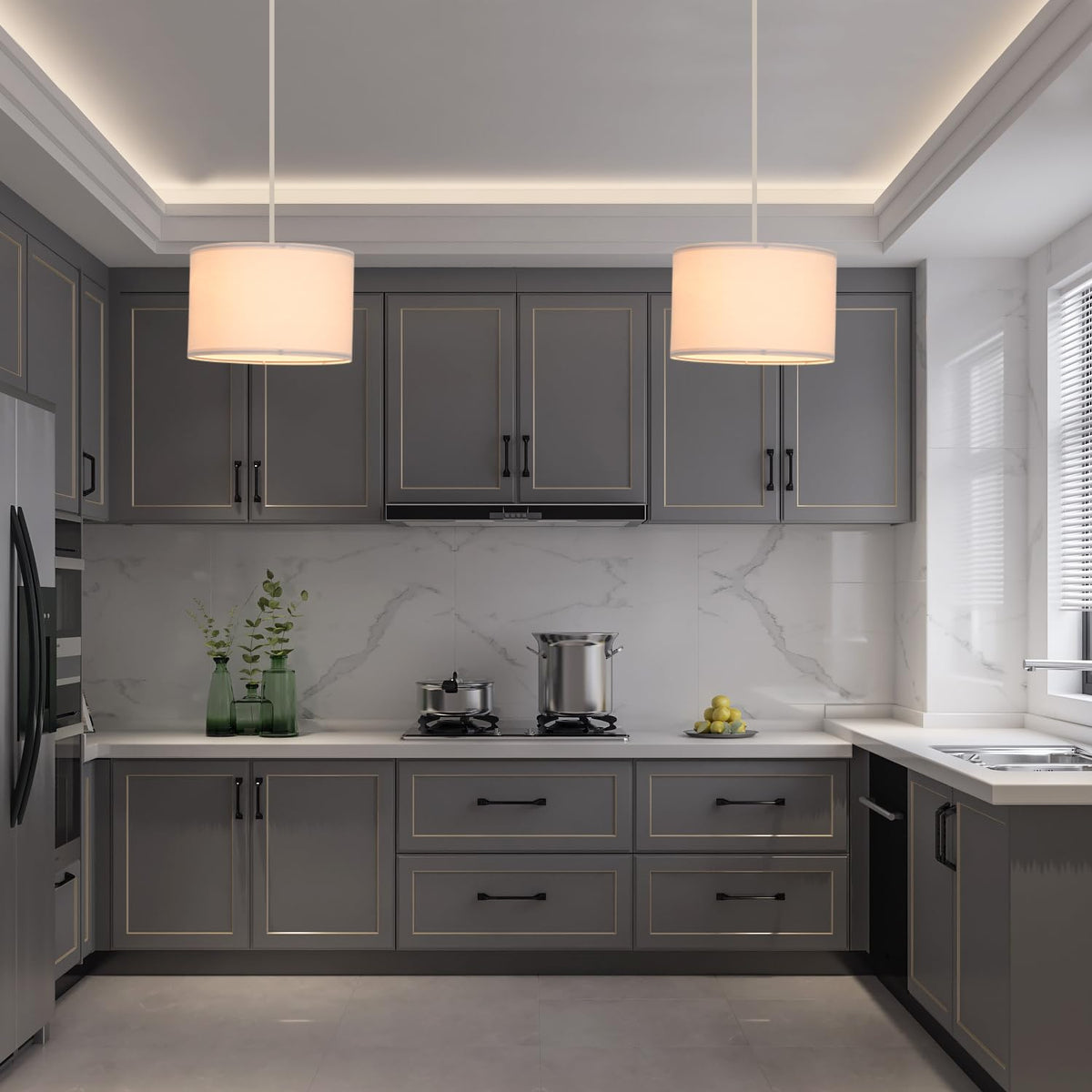 IHENGYANLT 15ft cord pendant light enables flexible placement and ceiling reach
