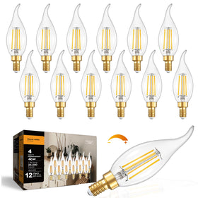 IINVGOOD flame-tip LED candle bulbs add elegant mood lighting with dimmable control