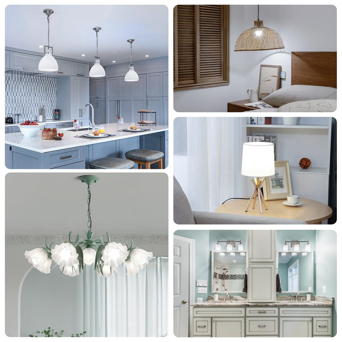 IINVGOOD versatile E26 base fits many fixtures and rooms.
