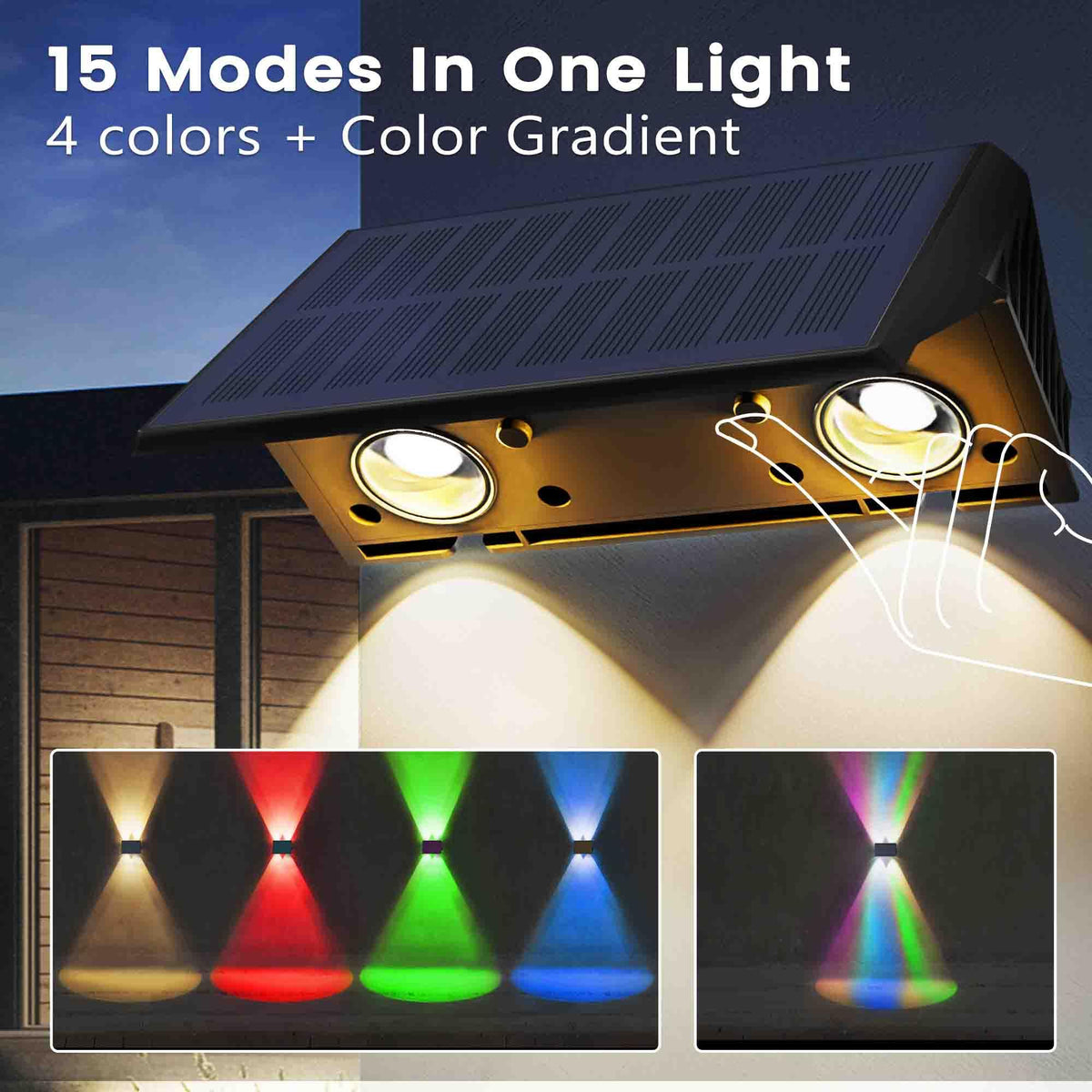 IIRARA fence lights dual switch provides precise outdoor control.