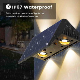 IIRARA fence lights IP67 waterproof design withstands rain and snow.