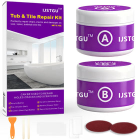 IJSTGU Tub Repair Kit White close-up shows durable repair materials for porcelain surfaces.