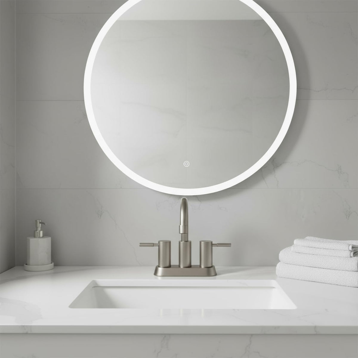 IKEBANA includes pop-up drain and water hoses for convenient setup