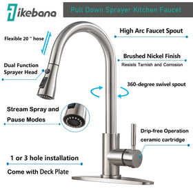 IKEBANA ceramic cartridge ensures drip-free performance and long-lasting reliability.