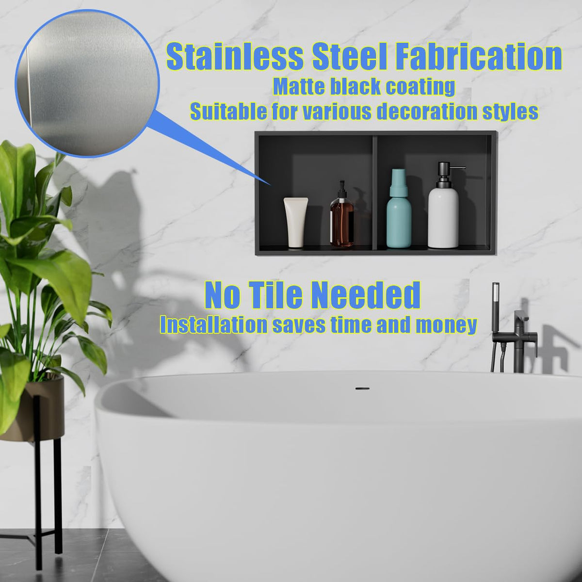 IKITRAEE dimensioned 25 by 13 inches fits standard shower spaces.