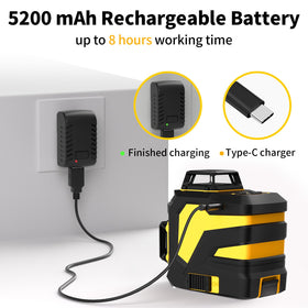 IKOVWUK laser level 5200mAh battery for longer operation