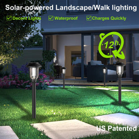 ILANCK 12-pack solar lights installation demonstration for quick setup.